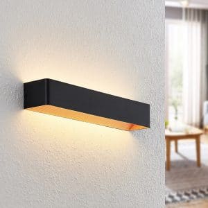Arcchio Karam LED-væglampe, 53 cm, sort