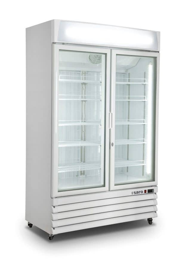 SARO Displayfryser med 2 glaslåger, model D 800 - wh