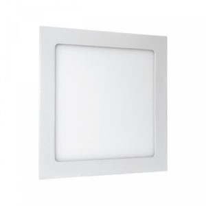 Algine Eco LED 12W 230V - firkantet, IP20, kold hvid, loftpanel, hvid ramme - Kulør : Kold