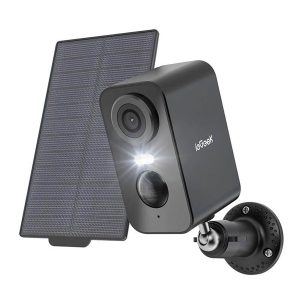 ieGeek Wireless 3MP WiFi outdoor camera ZS-GX3S black with solar panel