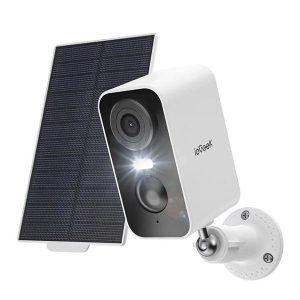 ieGeek Wireless 3MP WiFi outdoor camera ZS-GX3S white with solar panel