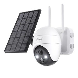 ieGeek Wireless 5MP WiFi outdoor camera ZS-GX4S white with solar panel