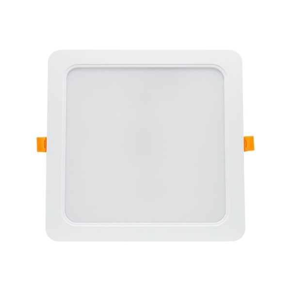 Spectrum 24W LED indbygningspanel - Hul: 19,5 x 19,5 cm, Mål: 22 x 22 cm, 230V, IP54 udendørs - Dæmpbar : Ikke dæmpbar, Kulør : Neutral