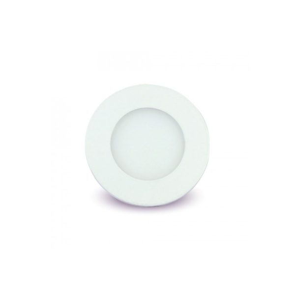 V-Tac 3W LED indbygningspanel - Hul: Ø7,3 cm, Mål: Ø8,4 cm, 230V - Dæmpbar : Ikke dæmpbar, Kulør : Neutral