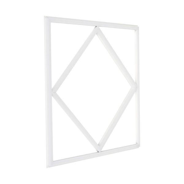 Hexagon Diamant LED Panel 60x60 - 60W, 6000lm, hvid kant - Dæmpbar : Ved tilkøb, Kulør : Neutral