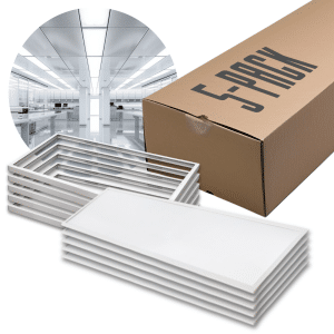 LED Panel 30X120 - 5-Pak - 4000K - 4300lm - 40W - NELIO - Inkl. Påbygningsramme - Hvid