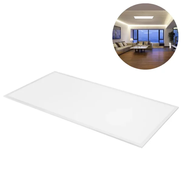 LED Panel 60x120 - 3000K - 8640lm - 46W - GLOW - UGR19 - Hvid