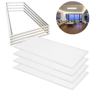 LED Panel 60x120 - 4-Pak - 3000K - 8640lm - 46W - GLOW - UGR19 - Inkl. Troldtektramme - Hvid
