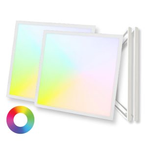 LED Panel 60x60 - 2-Pak - RGB+CCT - 2500lm - 36W - TrueColor - Inkl. Troldtektramme - Hvid
