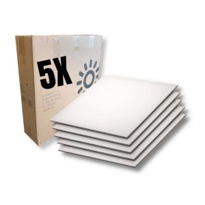 LED Panel 60x60 - 5-Pak - 3000K - 4000lm - 40W - NIRA - Hvid