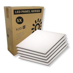 LED Panel 60x60 - 5-Pak - 3000K - 4300lm - 40W - NELIO - Hvid