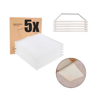 LED Panel 60x60 - 5-Pak - 3000K - 4300lm - 40W - NELIO - Inkl. Troldtektramme - Hvid