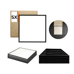LED Panel 60x60 - 5-Pak - 4000K - 4000lm - 40W - NIRA - Inkl. Troldtektramme - Sort
