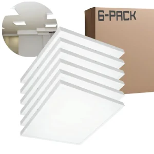 LED Panel 60x60 - 6-Pak - 4000K - 4320lm - 36W - BRISBANE - Indbygget Ramme - Hvid