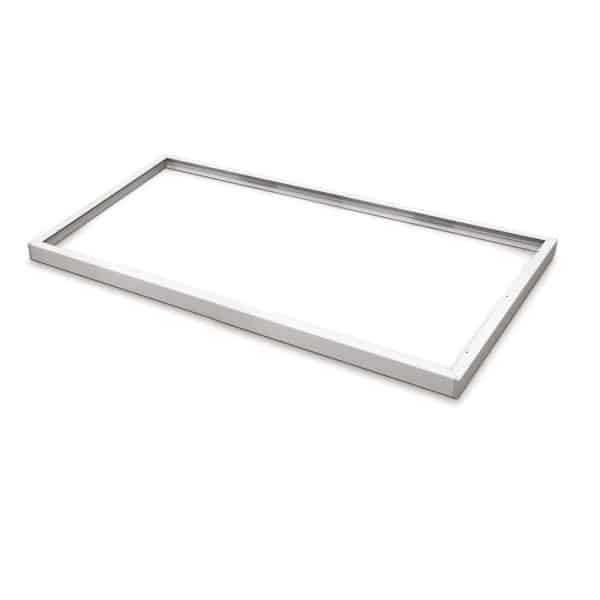 Påbygningsamme til LED Panel 30x120 - 45mm - Skrueløs - Hvid