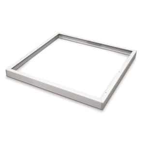 Påbygningsramme til LED Panel 60x60 - 45mm - Skrueløs - Hvid