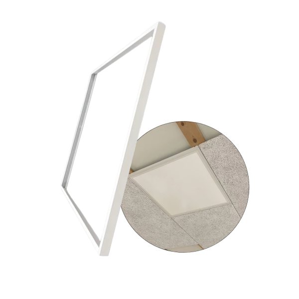 Troldtektramme til LED Panel 60x60 - 25mm - Perfect Fit - Hvid