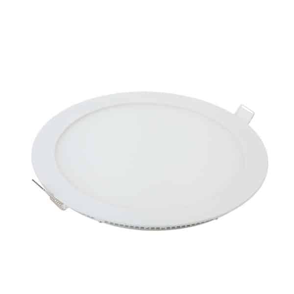 V-Tac 6W LED indbygningspanel - Hul: Ø11 cm, Mål: Ø12 cm, 230V - Dæmpbar : Ved tilkøb, Kulør : Varm