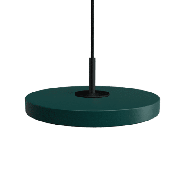 Umage Asteria Micro Pendel Med Lysdæmper Forest Green/Sort Top