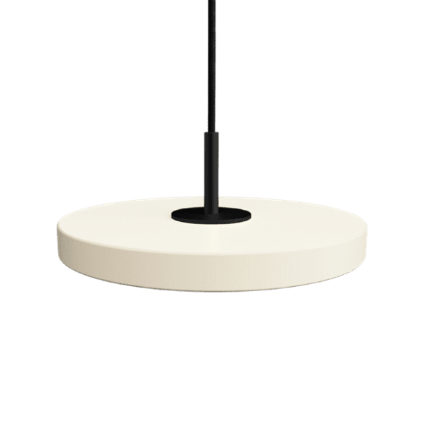 Umage Asteria Micro Pendel Med Lysdæmper Pearl White/Sort Top