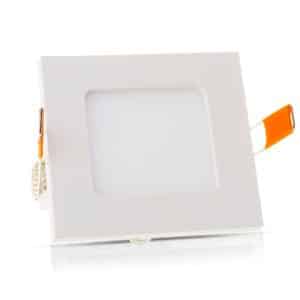 V-Tac 12x12cm, 6W LED indbygningspanel - Hul: 11x11 cm, Mål: 12x12 cm, 230V - Kulør : Varm
