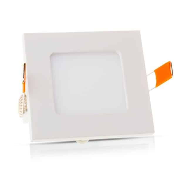 V-Tac 12x12cm, 6W LED indbygningspanel - Hul: 11x11 cm, Mål: 12x12 cm, 230V - Kulør : Varm
