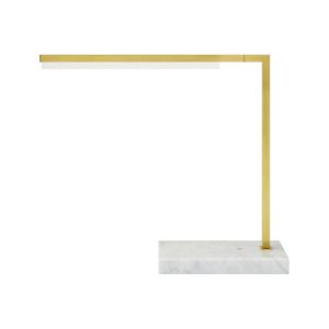 Klee 18" Table Lamp Natural Brass/White