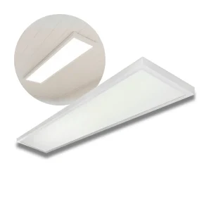 LED Panel 30x120 - 4000K - 4000lm - 40W - LITE - Indbygget Ramme - Hvid