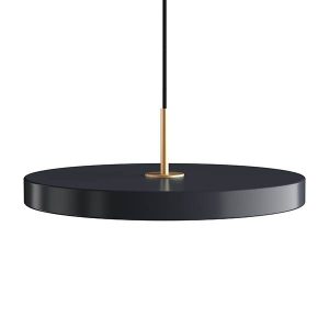 Umage Asteria medium pendel - Anthracite grey / messing