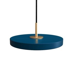 Umage Asteria pendel - Mini - Petrol blue / Messing