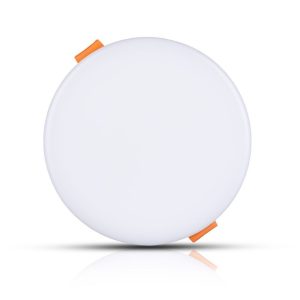 V-Tac 12W LED indbygningspanel - Samsung LED chip, Hul: Ø7,5 cm, Mål: Ø12 cm, 230V - Dæmpbar : Ikke dæmpbar, Kulør : Varm