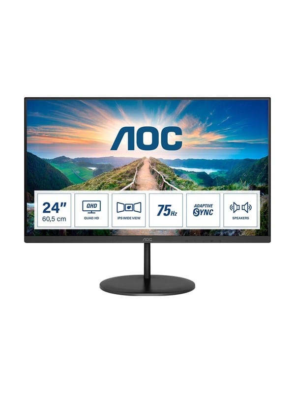 24" AOC Q24V4EA - 2560x1440 (QHD) - 75Hz - IPS