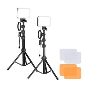 Neewer BP66 Studio Lighting Kit with Two LED Lamps Filters and Tripods